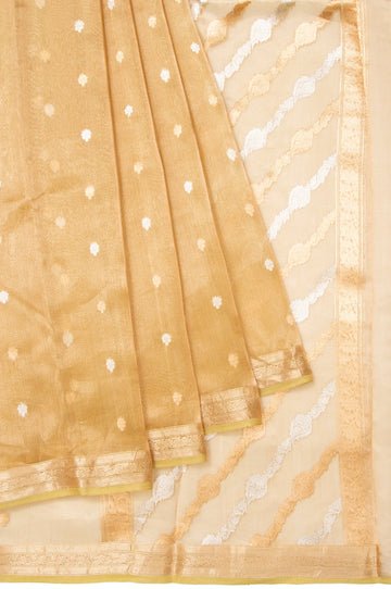 Blue Banaras Georgette Saree with Antique Zari Work